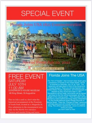 Florida Joins The USA, 1821 Commemoration