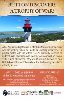 Button Discovery: A Trophy of War! | ST. AUGUSTINE HISTORY FESTIVAL