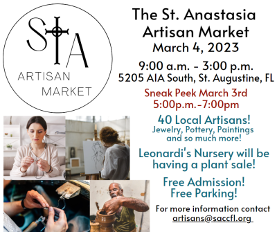St. Anastasia Artisan Market | MARCH 4