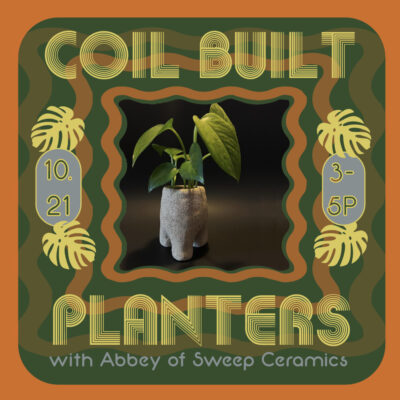 Coil Built Planters with Abbey of Sweep Ceramics
