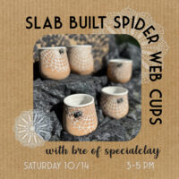 Slab Built Ceramic Spider Web Cups