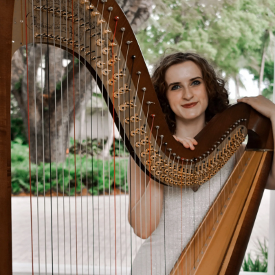 Isabelle Scott, Harpist with Women’s Choir