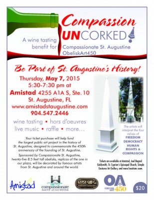 Compassion Uncorked: A Wine Tasting Benefit for the Obelisk Art 450 Project