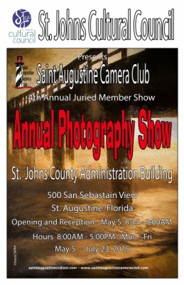Saint Augustine Camera Club’s Fourth Annual Juried Member Photography Show